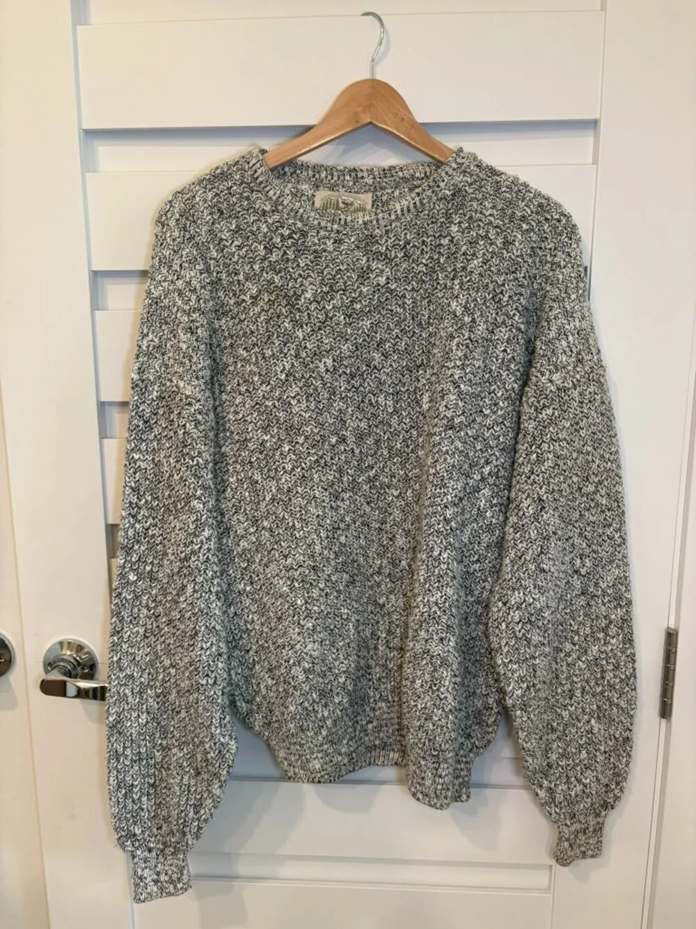 Vintage 90s ALPS Merrimac Valley Men's Marled Knit Crewneck Ski Sweater L USA
